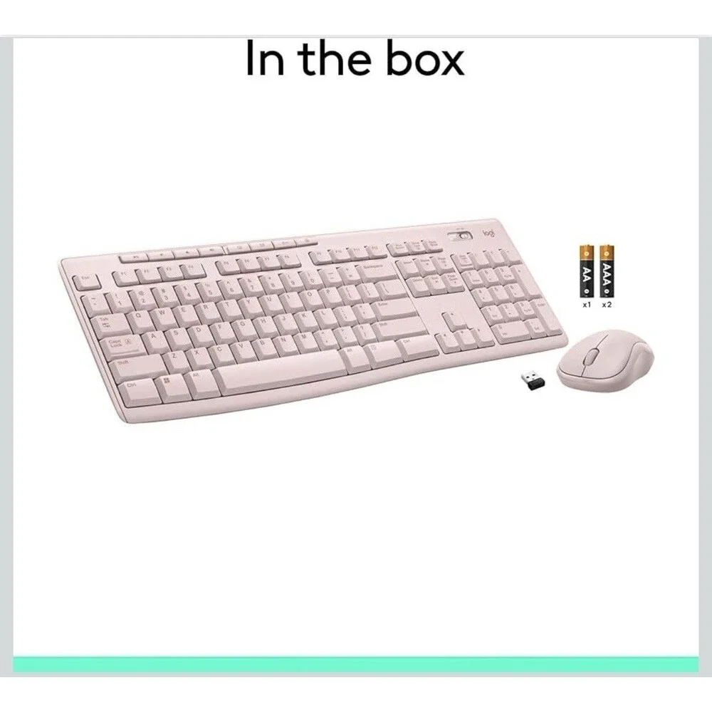 Logitech MK270 Wireless Keyboard and Mouse Combo Rose Pink 920-013270 Open Box